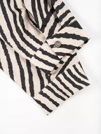 Striped Print Long Sleeve Button-Down Shirt