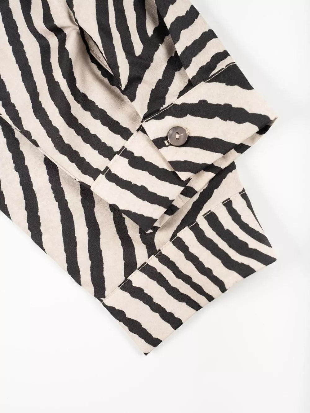 Striped Print Long Sleeve Button-Down Shirt