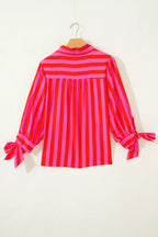 Stripe Puff Sleeve Blouse