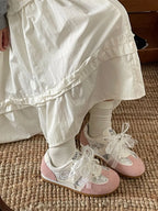 Vintage Lace Ribbon Sneakers