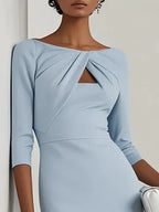 Faux-Twinset Dress
