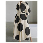 B&W Polka Dot Shirt Dress