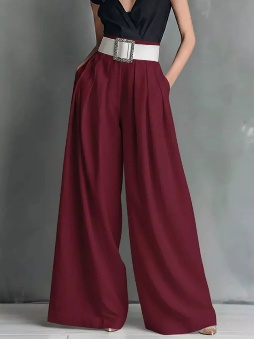 High-Waisted Wide-Leg Pants