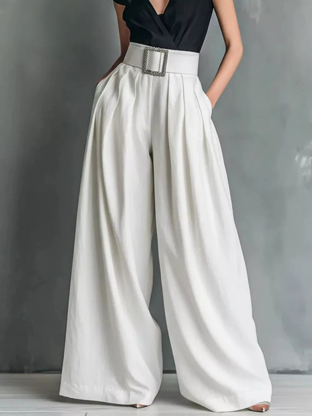 High-Waisted Wide-Leg Pants