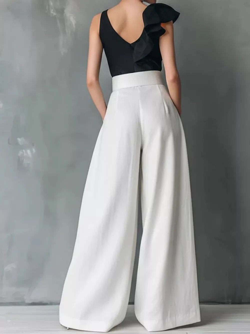 High-Waisted Wide-Leg Pants