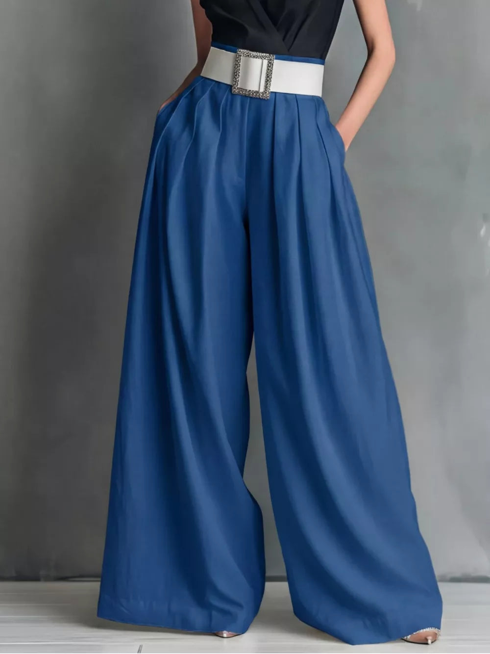 High-Waisted Wide-Leg Pants