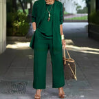Three-Piece Asymmetrical Top and Pant Set