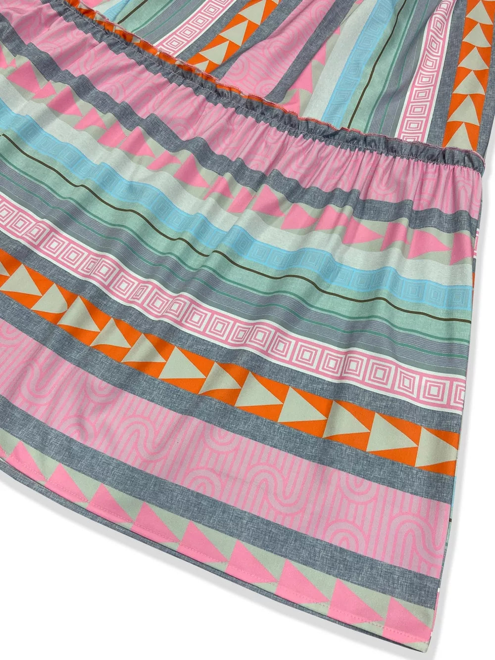 Smocked Square Neck Flounce Sleeve Maxi Dress